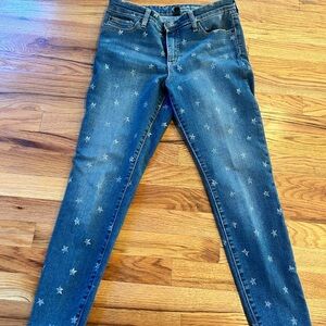 GAP Star-Print Skinny Jeans - Blue